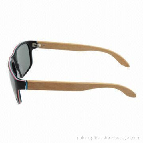 High-quality sports sunglasses with wooden temple
